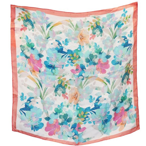 NWT 100% Sky Blue Silk Bandana - Picture 1 of 4